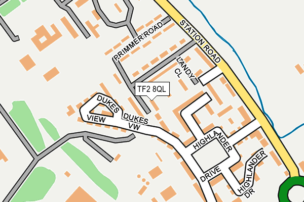 TF2 8QL map - OS OpenMap – Local (Ordnance Survey)