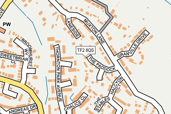 TF2 8QS map - OS OpenMap – Local (Ordnance Survey)