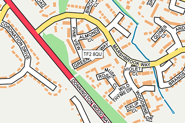 TF2 8QU map - OS OpenMap – Local (Ordnance Survey)