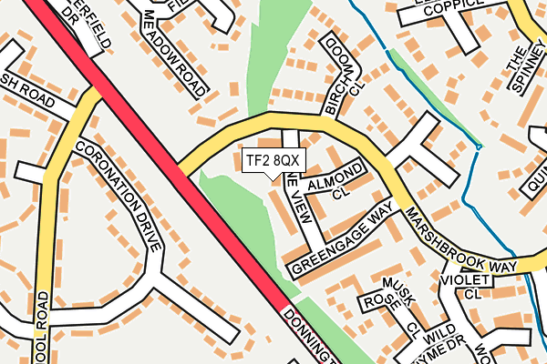 TF2 8QX map - OS OpenMap – Local (Ordnance Survey)