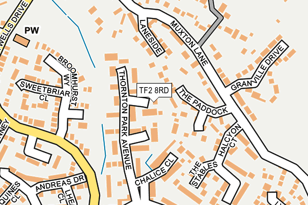 TF2 8RD map - OS OpenMap – Local (Ordnance Survey)