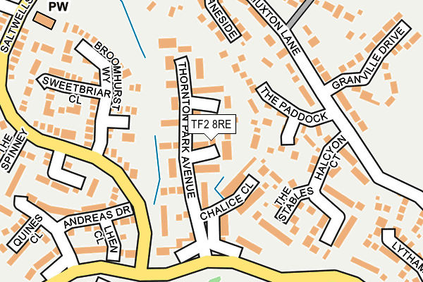 TF2 8RE map - OS OpenMap – Local (Ordnance Survey)