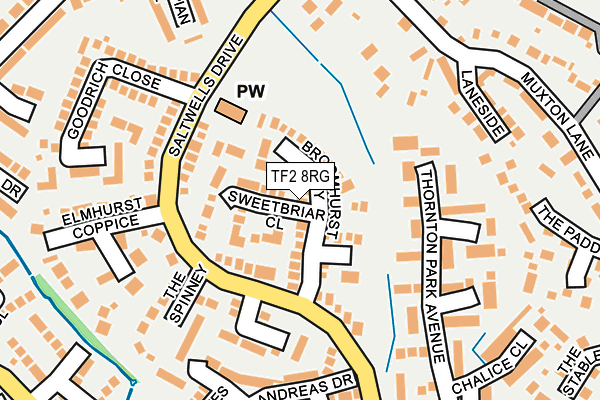 TF2 8RG map - OS OpenMap – Local (Ordnance Survey)