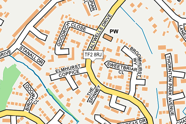 TF2 8RJ map - OS OpenMap – Local (Ordnance Survey)