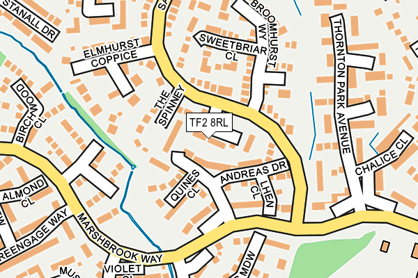 TF2 8RL map - OS OpenMap – Local (Ordnance Survey)