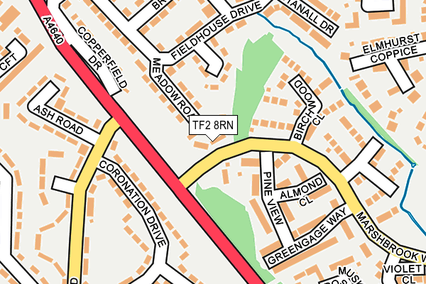 TF2 8RN map - OS OpenMap – Local (Ordnance Survey)