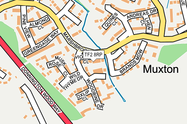 TF2 8RP map - OS OpenMap – Local (Ordnance Survey)