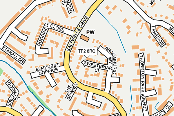 TF2 8RQ map - OS OpenMap – Local (Ordnance Survey)