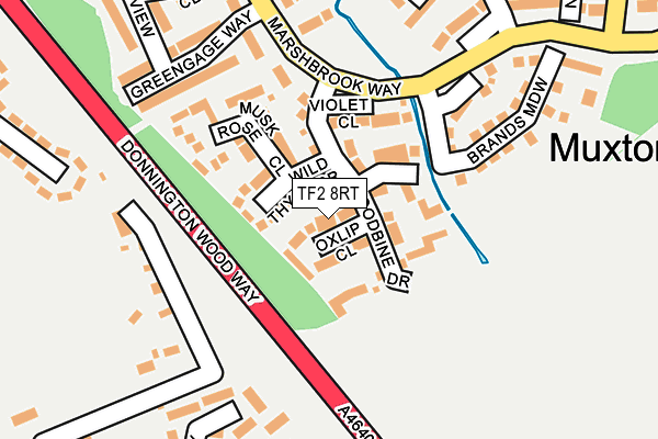 TF2 8RT map - OS OpenMap – Local (Ordnance Survey)