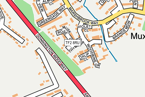 TF2 8RU map - OS OpenMap – Local (Ordnance Survey)