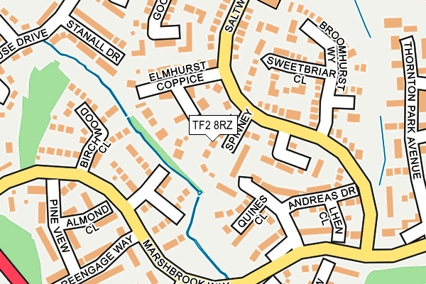 TF2 8RZ map - OS OpenMap – Local (Ordnance Survey)