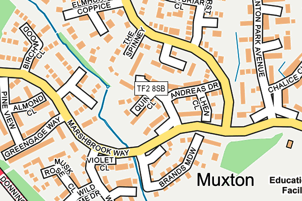 TF2 8SB map - OS OpenMap – Local (Ordnance Survey)