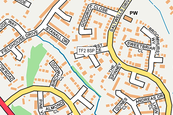 TF2 8SP map - OS OpenMap – Local (Ordnance Survey)