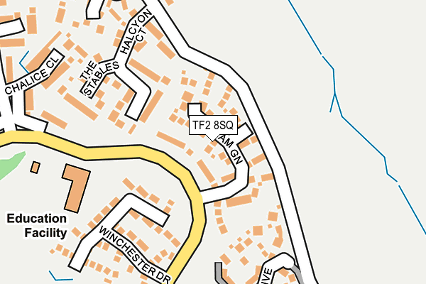 TF2 8SQ map - OS OpenMap – Local (Ordnance Survey)