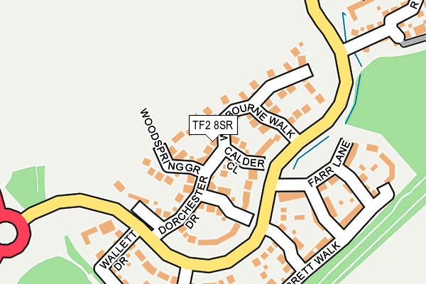 TF2 8SR map - OS OpenMap – Local (Ordnance Survey)