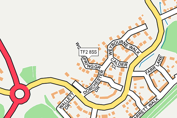 TF2 8SS map - OS OpenMap – Local (Ordnance Survey)