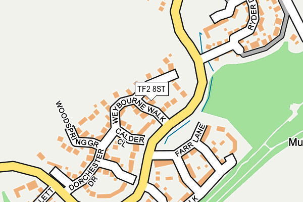 TF2 8ST map - OS OpenMap – Local (Ordnance Survey)
