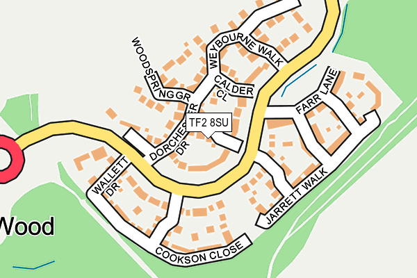 TF2 8SU map - OS OpenMap – Local (Ordnance Survey)