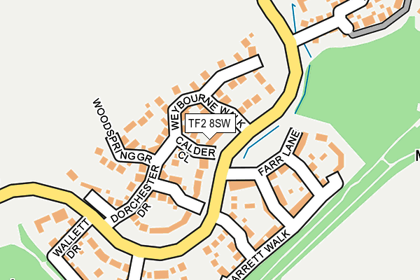 TF2 8SW map - OS OpenMap – Local (Ordnance Survey)