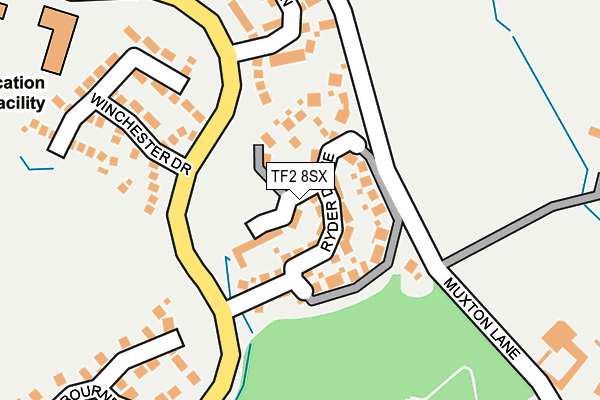 TF2 8SX map - OS OpenMap – Local (Ordnance Survey)