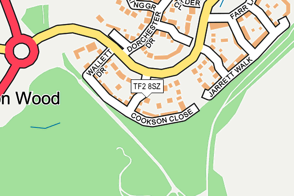 TF2 8SZ map - OS OpenMap – Local (Ordnance Survey)