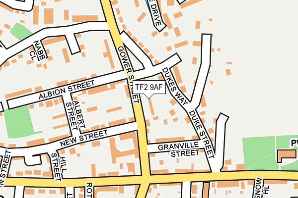TF2 9AF map - OS OpenMap – Local (Ordnance Survey)