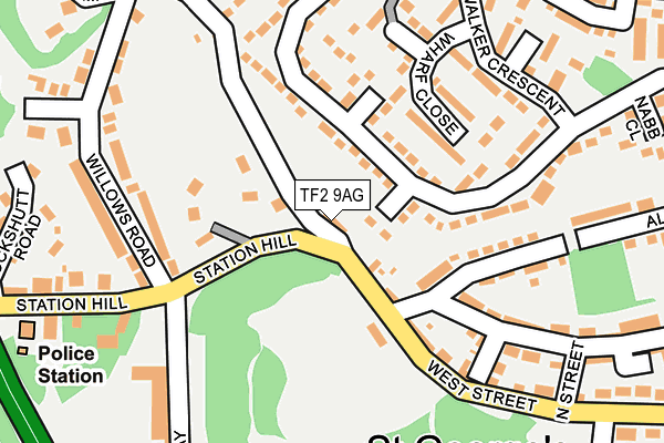 TF2 9AG map - OS OpenMap – Local (Ordnance Survey)