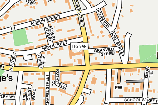 TF2 9AN map - OS OpenMap – Local (Ordnance Survey)