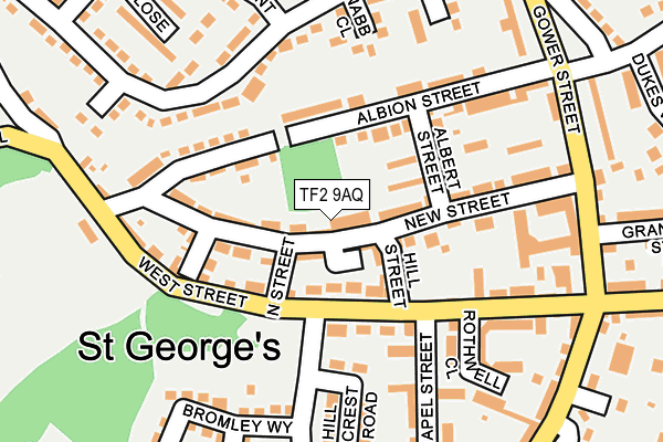 TF2 9AQ map - OS OpenMap – Local (Ordnance Survey)