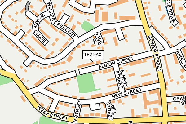 TF2 9AX map - OS OpenMap – Local (Ordnance Survey)