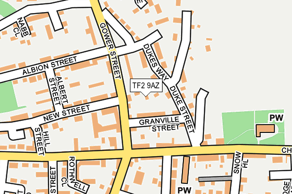 TF2 9AZ map - OS OpenMap – Local (Ordnance Survey)