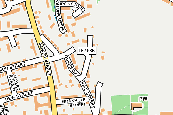 TF2 9BB map - OS OpenMap – Local (Ordnance Survey)