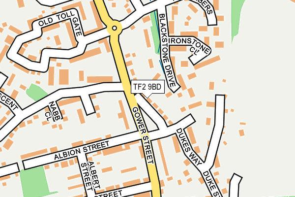 TF2 9BD map - OS OpenMap – Local (Ordnance Survey)