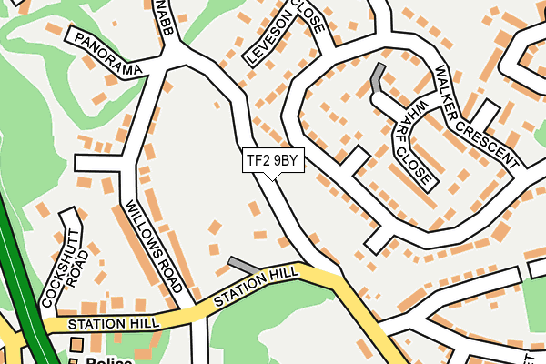 TF2 9BY map - OS OpenMap – Local (Ordnance Survey)