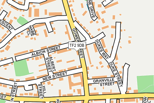 TF2 9DB map - OS OpenMap – Local (Ordnance Survey)