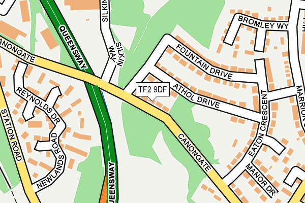 TF2 9DF map - OS OpenMap – Local (Ordnance Survey)