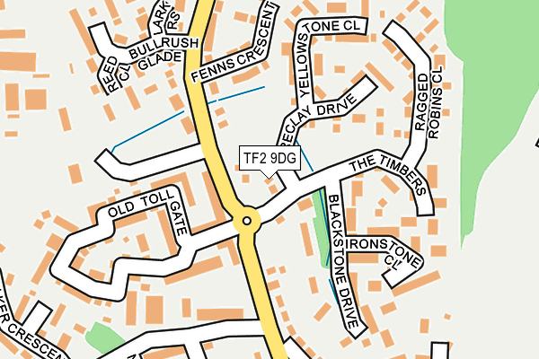 TF2 9DG map - OS OpenMap – Local (Ordnance Survey)