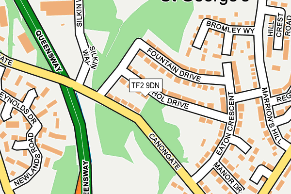 TF2 9DN map - OS OpenMap – Local (Ordnance Survey)