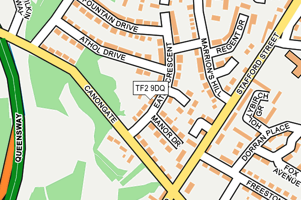 TF2 9DQ map - OS OpenMap – Local (Ordnance Survey)