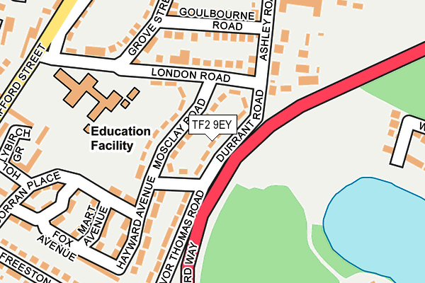 TF2 9EY map - OS OpenMap – Local (Ordnance Survey)