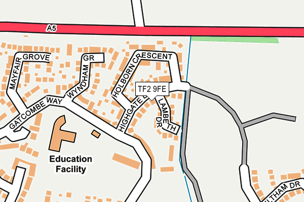 TF2 9FE map - OS OpenMap – Local (Ordnance Survey)