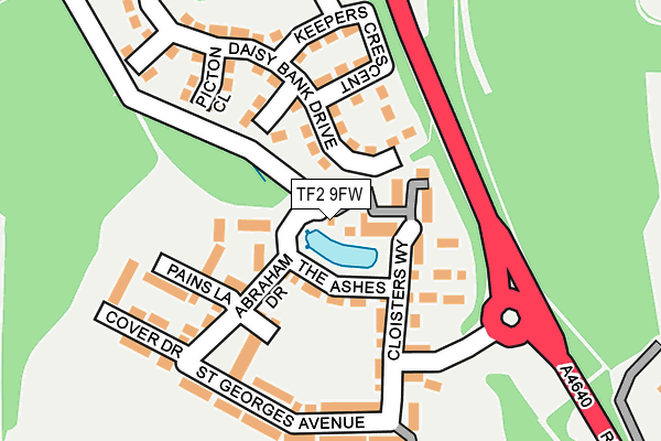 TF2 9FW map - OS OpenMap – Local (Ordnance Survey)