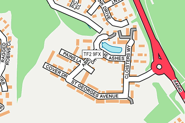 TF2 9FX map - OS OpenMap – Local (Ordnance Survey)