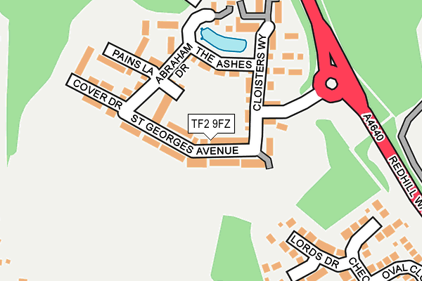 TF2 9FZ map - OS OpenMap – Local (Ordnance Survey)