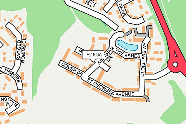 TF2 9GA map - OS OpenMap – Local (Ordnance Survey)