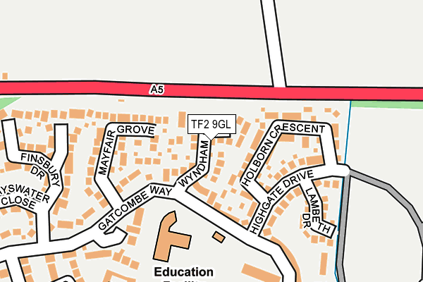 TF2 9GL map - OS OpenMap – Local (Ordnance Survey)