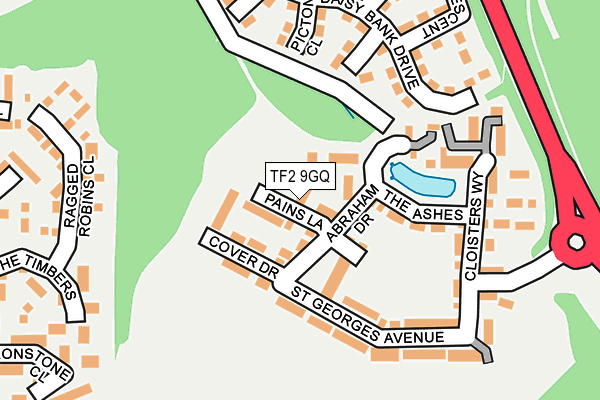 TF2 9GQ map - OS OpenMap – Local (Ordnance Survey)