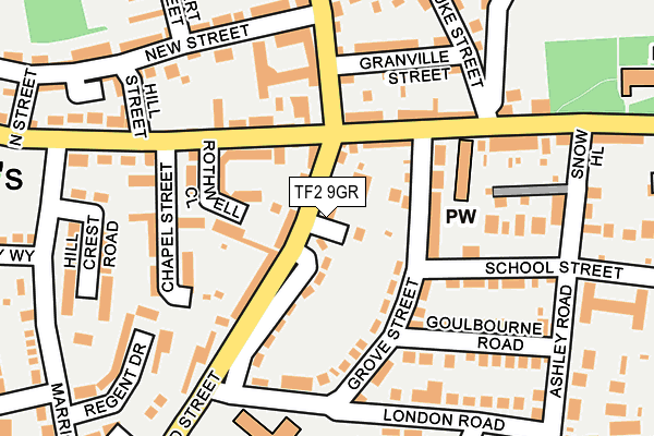 TF2 9GR map - OS OpenMap – Local (Ordnance Survey)
