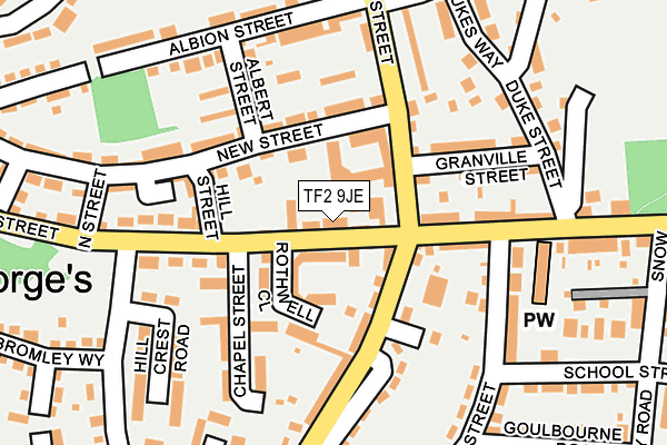 TF2 9JE map - OS OpenMap – Local (Ordnance Survey)