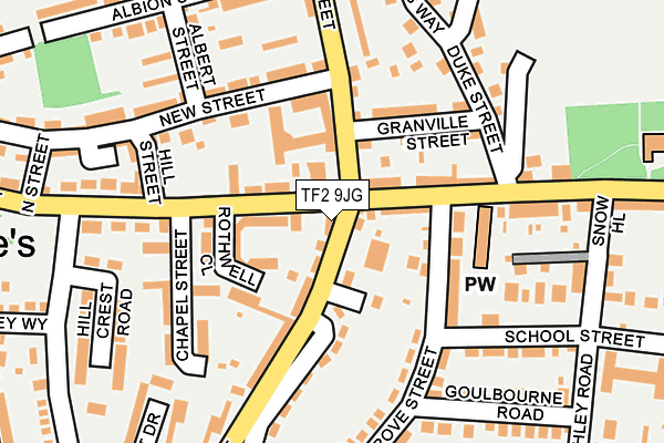 TF2 9JG map - OS OpenMap – Local (Ordnance Survey)